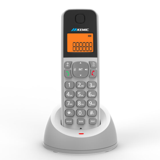 Rear view of CT-6902 DECT Enterprise Telephone showing charging base and power connection ports.