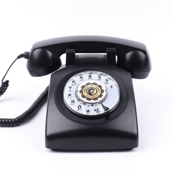 Traditional Telephone CT-8019 with classic rotary dial and vintage black finish