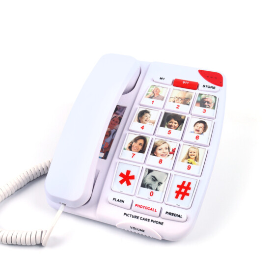 Big Button Telephone Dialing with photo memory keys for seniors – model CT-267