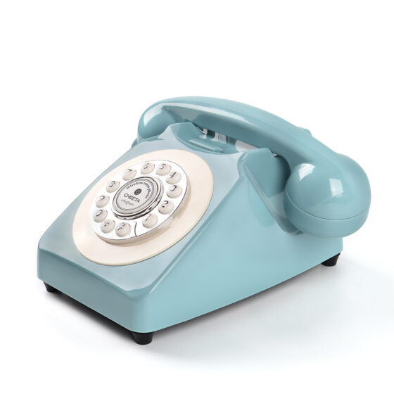 Antique-Style Bluetooth Telephone, rotary dial, vintage design with Bluetooth function.