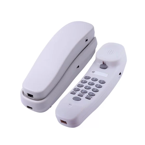 Slim wall telephone CT-8020 with red indicator light and compact keypad for emergency use